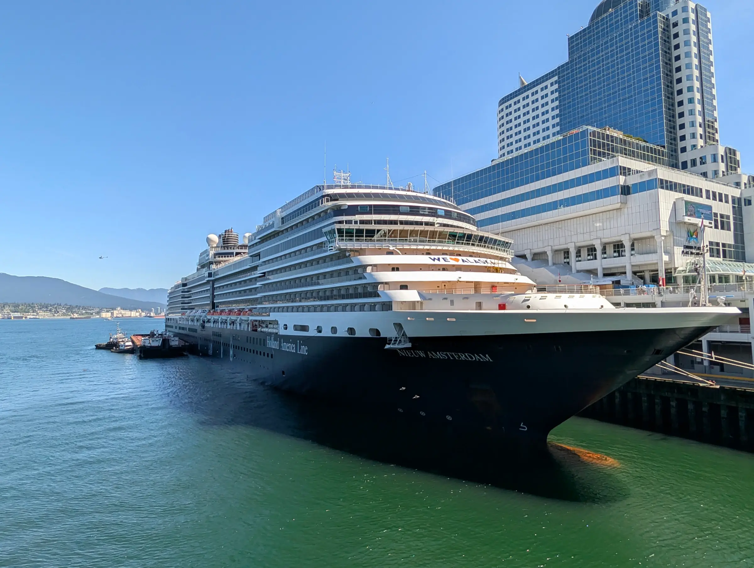 Nieuw Amsterdam at Canada Place, Vancouver, in May 2026
