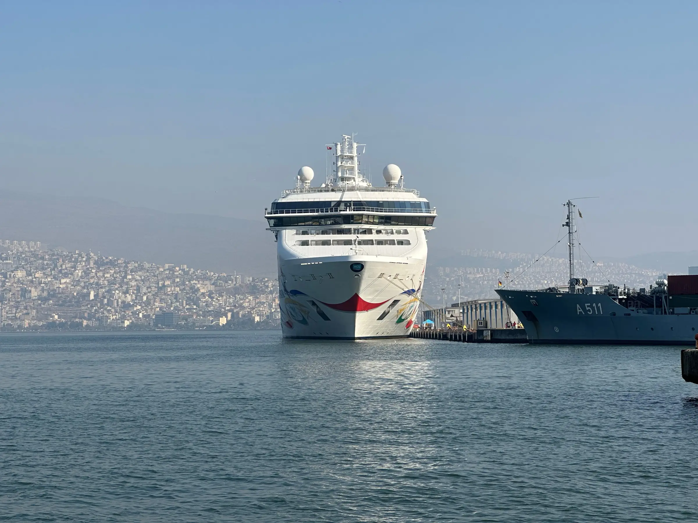 Norwegian Star docked at the port of İzmir, Turkey, in November 2022